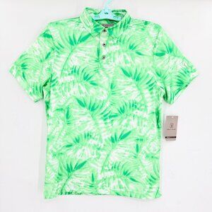 PGA Tour Men's UPF 40 Moisture Wicking Stretch Gumdrop Green Polo Shirt Sz S NWT